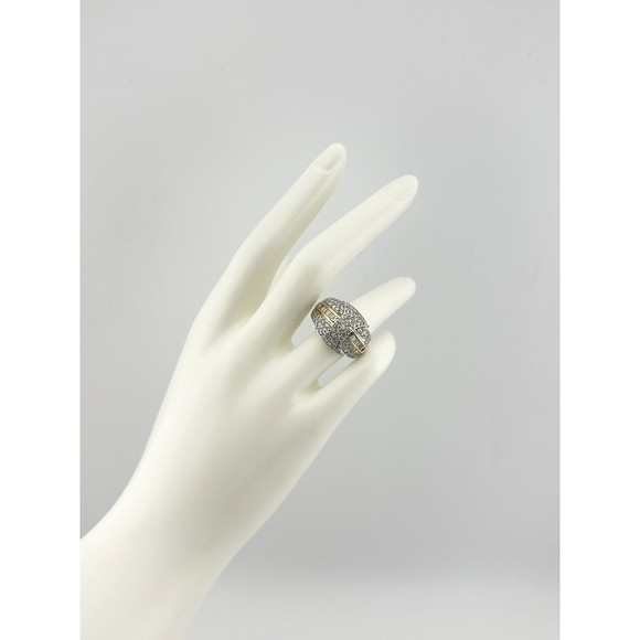 2ctw Baguette & Round Diamond Band Ring in Platinum & 18K Yellow Gold Size 9 - Picture 13 of 14